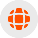 Nationwide satellite internet coverage icon